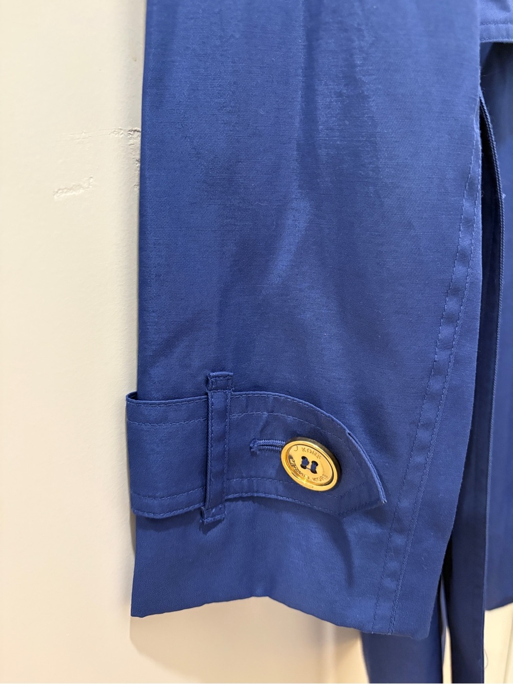 Michael Kors Blue Double-Breasted Women's Trench Coat with Belt - Picture 3 of 15